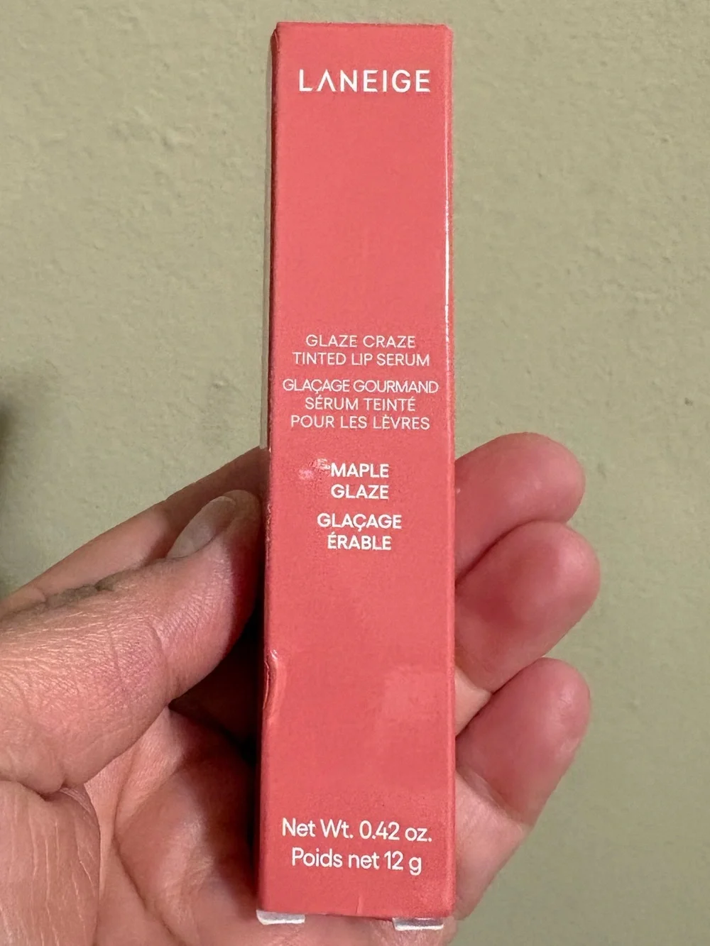 LANEIGE Glaze Craze Tinted Lip Serum - Maple Glaze (Peach Pink) Brand New